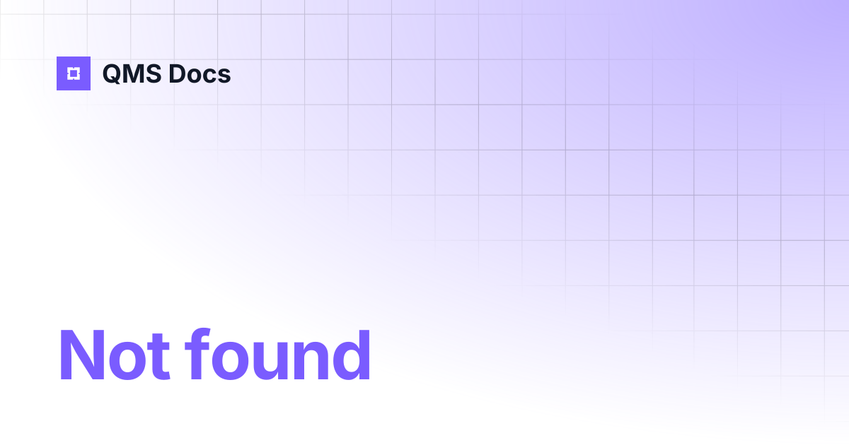 QMS Technology | QMS Docs